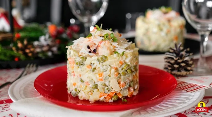 Оливье с камчатскими крабами