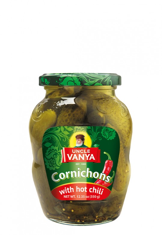 Cucumbers with hot chili 350 g jar